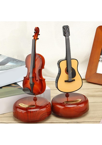 Klasik Enstrüman Müzik Kutuları Oturma Odası Gitar Için Retro Tarzı Müzik Kutusu (Yurt Dışından)