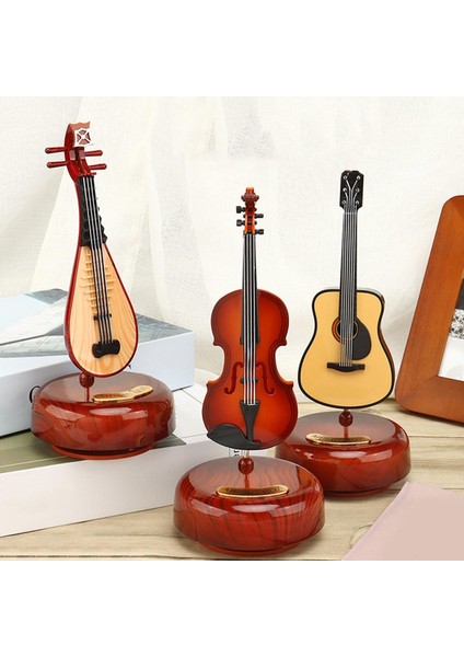Klasik Enstrüman Müzik Kutuları Oturma Odası Gitar Için Retro Tarzı Müzik Kutusu (Yurt Dışından)