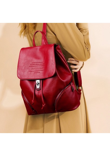 M58-2 Hırsızlık Önleyici Büyük Kapasiteli Torba Kırmızı (Yurt Dışından)