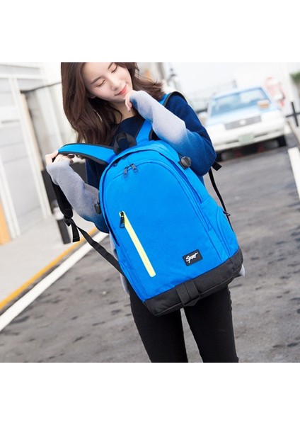 Büyük Kapasiteli Öğrenci Omuz Çantası Mavi (Yurt Dışından)