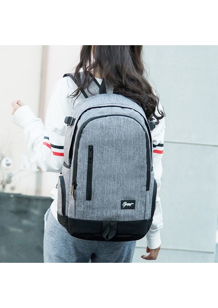 Büyük Kapasiteli Öğrenci Omuz Çantası Kar Tanesi Gri (Yurt Dışından)