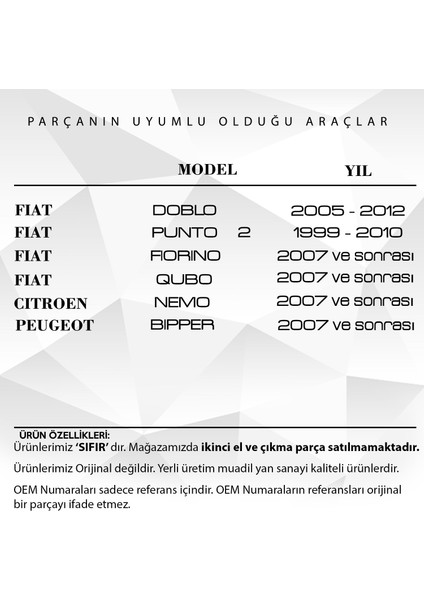 Fıat Doblo, Punto2, Için Kalorifer Havalandırma Difüzörü
