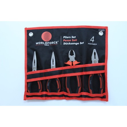 Worldforce 4 Parça 180 mm Oto Servis Pense Seti S2 Çelik Profesyonel Alet