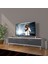 Eko 140 Mdf Std Krom Ayaklı Tv Ünitesi Tv Sehpası - Beyaz - Antrasit 1