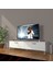 Eko 140 Mdf Std Krom Ayaklı Tv Ünitesi Tv Sehpası - Parlak Beyaz 1