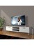 Eko 140 Mdf DVD Krom Ayaklı Tv Ünitesi Tv Sehpası - Parlak Beyaz 1
