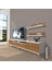 Eko 200R Mdf Krom Ayaklı Tv Ünitesi Tv Sehpası - Beyaz - Ceviz 1