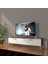 Eko 140 Slm Std Krom Ayaklı Tv Ünitesi Tv Sehpası - Ceviz - Beyaz 1