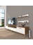 Eko 200R Mdf Krom Ayaklı Tv Ünitesi Tv Sehpası - Ceviz - Beyaz 1