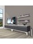 Eko 200T Mdf Silver Tv Ünitesi Tv Sehpası - Beyaz - Antrasit 1