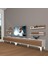Eko 360R Mdf Silver Tv Ünitesi Tv Sehpası - Beyaz - Ceviz 1