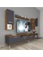 Eko 5200DA Mdf Krom Ayaklı Tv Ünitesi Tv Sehpası - Ceviz - Antrasit 1