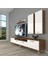 Eko 5200D Mdf Krom Ayaklı Tv Ünitesi Tv Sehpası - Ceviz - Beyaz 1