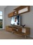 Eko 5200 Mdf Krom Ayaklı Tv Ünitesi Tv Sehpası - Naturel Ceviz 1