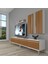 Eko 5200T Mdf Krom Ayaklı Tv Ünitesi Tv Sehpası - Beyaz - Ceviz 1