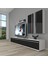Eko 5200T Mdf Tv Ünitesi Tv Sehpası - Beyaz - Siyah 1