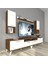 Eko 5220DA Slm Retro Tv Ünitesi Tv Sehpası - Ceviz - Beyaz 1