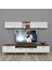 Eko 5220 Slm Retro Tv Ünitesi Tv Sehpası - Ceviz - Beyaz 1