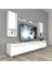 Eko 5220TA Mdf Krom Ayaklı Tv Ünitesi Tv Sehpası - Parlak Beyaz 1
