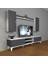 Eko 7 Mdf DVD Gold Tv Ünitesi Tv Sehpası - Beyaz - Antrasit 1