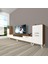 Eko 9200 Mdf Retro Tv Ünitesi Tv Sehpası - Ceviz - Beyaz 1