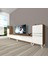 Eko 9200T Mdf Retro Tv Ünitesi Tv Sehpası - Ceviz - Beyaz 1