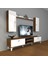 Eko 7 Mdf DVD Gold Tv Ünitesi Tv Sehpası - Ceviz - Beyaz 1