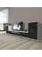 Eko 9200 Mdf Krom Ayaklı Tv Ünitesi Tv Sehpası - Beyaz - Siyah 1