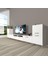 Eko 9220 Mdf Krom Ayaklı Tv Ünitesi Tv Sehpası - Parlak Beyaz 1