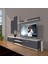 Eko 7 Mdf DVD Tv Ünitesi Tv Sehpası - Beyaz - Antrasit 1