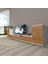 Eko 9200 Mdf Krom Ayaklı Tv Ünitesi Tv Sehpası - Beyaz - Ceviz 1
