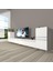 Eko 9200T Mdf Krom Ayaklı Tv Ünitesi Tv Sehpası - Parlak Beyaz 1