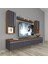 Eko 5200TA Mdf Krom Ayaklı Tv Ünitesi Tv Sehpası - Ceviz - Antrasit 1