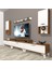 Ekoflex 270DA Slm Silver Tv Ünitesi Tv Sehpası - Ceviz - Beyaz 1