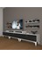 Ekoflex 270R Mdf Gold Tv Ünitesi Tv Sehpası - Beyaz - Siyah 1