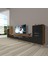 Eko 9220 Slm Krom Ayaklı Tv Ünitesi Tv Sehpası - Ceviz - Siyah 1