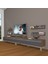 Ekoflex 360R Mdf Krom Ayaklı Tv Ünitesi Tv Sehpası - Ceviz - Antrasit 1