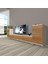Eko 9220T Mdf Krom Ayaklı Tv Ünitesi Tv Sehpası - Beyaz - Ceviz 1