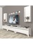 Ekoflex 270TA Mdf Silver Tv Ünitesi Tv Sehpası - Parlak Beyaz 1