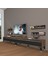 Ekoflex 360R Mdf Silver Tv Ünitesi Tv Sehpası - Ceviz - Siyah 1