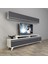 Ekoflex 5 Mdf Retro Tv Ünitesi Tv Sehpası - Beyaz - Antrasit 1