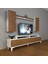 Ekoflex 7 Mdf Gold Tv Ünitesi Tv Sehpası - Beyaz - Ceviz 1