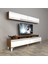 Ekoflex 5 Mdf Silver Tv Ünitesi Tv Sehpası - Ceviz - Beyaz 1