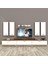 Ekoflex 8d Slm Krom Ayaklı Tv Ünitesi Tv Sehpası - Ceviz - Beyaz 1