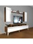 Ekoflex 7 Mdf Silver Tv Ünitesi Tv Sehpası - Ceviz - Beyaz 1