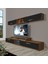 Flex 5130 Mdf Tv Ünitesi Tv Sehpası - Ceviz - Siyah 1