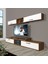 Flex 5130 Slm Tv Ünitesi Tv Sehpası - Ceviz - Beyaz 1