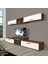 Flex 5 Mdf Tv Ünitesi Tv Sehpası - Ceviz - Beyaz 1