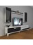 Eko 7 Slm Std Silver Tv Ünitesi Tv Sehpası - Beyaz - Siyah 2