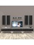 Eko 8d Mdf Silver Tv Ünitesi Tv Sehpası - Beyaz - Siyah 1